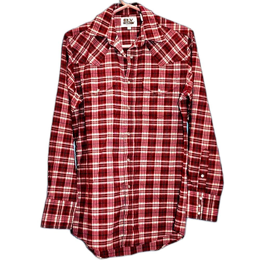 🌟 Ely Cattleman Western Cowboy Shirt Sz M